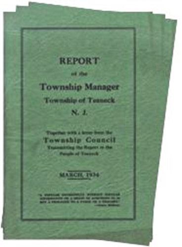 Report of the Township Manager 1934
