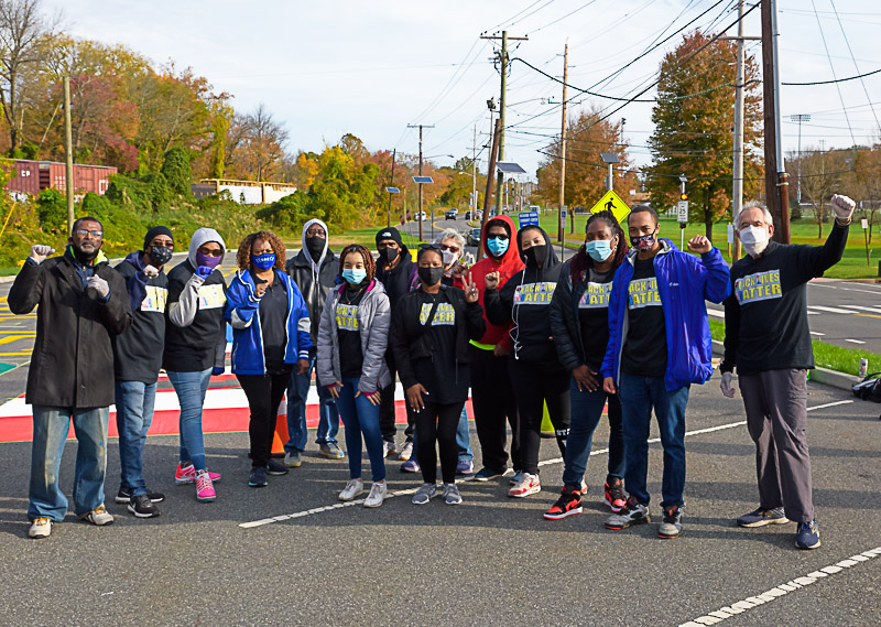 Teaneck BLM Mural Committee members ( Reggie Pittman, Scott Pleasants, 
