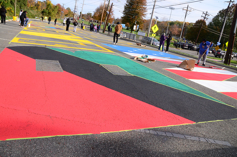 View from the “B” Red, Black and Green