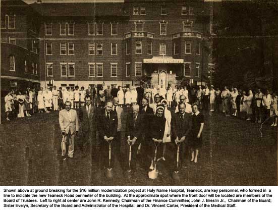 ground breaking for Holy Name Hospital