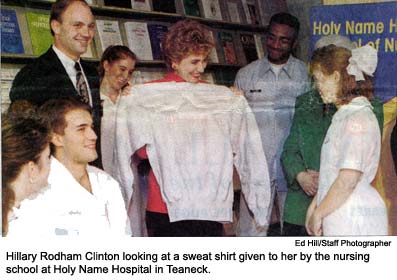 Hillary Clinton at Holy Name Hospital