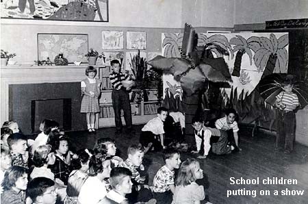 School children putting on a show