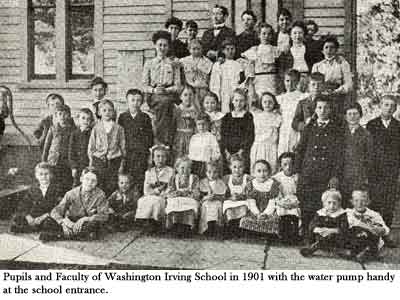 Pupils & Faculty of Washington Irving School in 1901